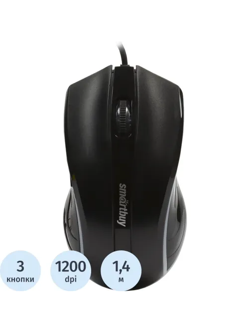 Мышь компьютерная Smartbuy ONE 338 проводная RGB черная (SBM-338-K)/40