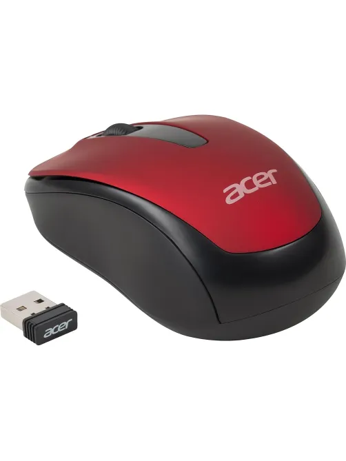 Мышь компьютерная Acer OMR136 красный  (1000dpi/WLS/USB/3кн (ZL.MCEEE.01J)