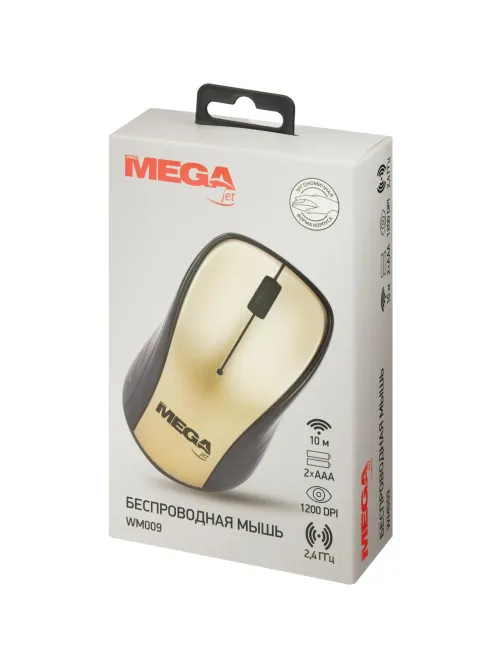 Мышь компьютерная ProMega jet WM009 USB WLS RT/2 ААА/dpi 1200/3 кн/бежевый