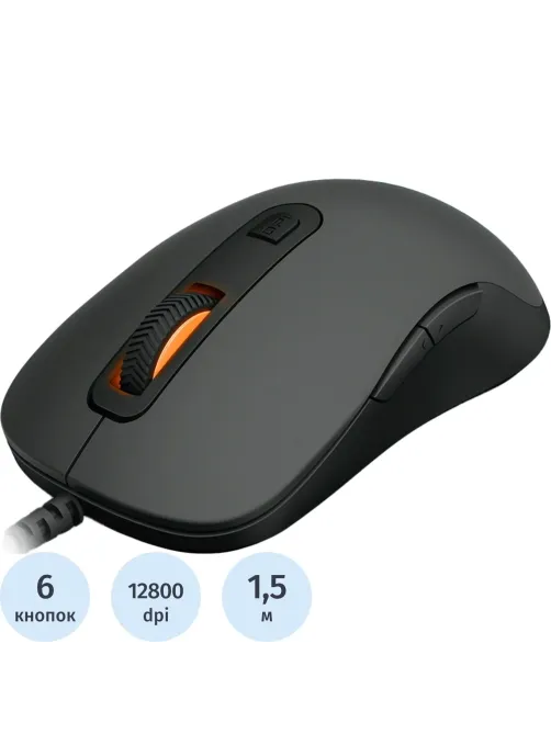 Мышь компьютерная RAPOO V16RGB проводная, цвет - черный