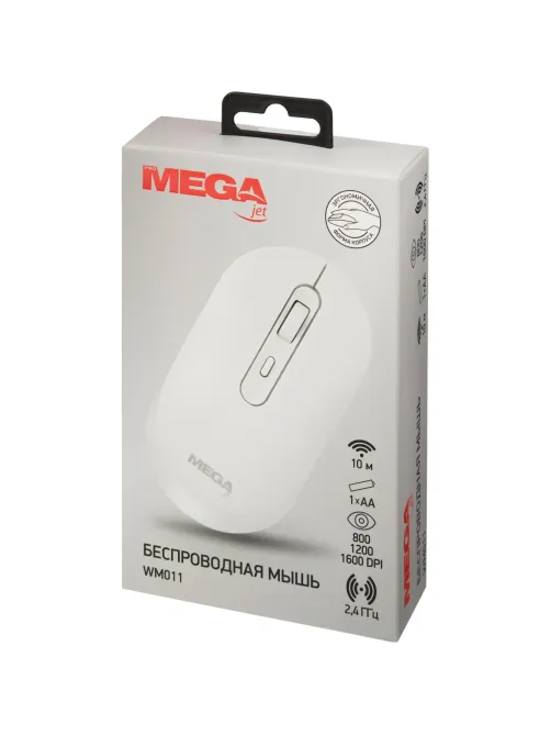 Мышь компьютерная ProMega jet WM011 WLS USB WLS RT/1АА/dpi 1600/3 кн/белый