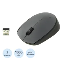 Мышь компьютерная Logitech беспроводная M170, Gray [910-004646