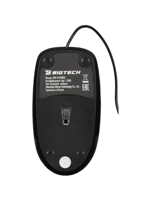 Мышь компьютерная Bigtech BM-B100BG черный/серый