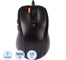Мышь компьютерная A4 V-Track Padless N-70FX, 1600dpi, черный