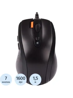 Мышь компьютерная A4 V-Track Padless N-70FX, 1600dpi, черный