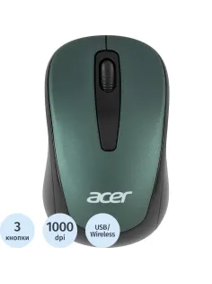 Мышь компьютерная Acer OMR135 зеленый  (1000dpi) WLS USB (ZL.MCEEE.01I)