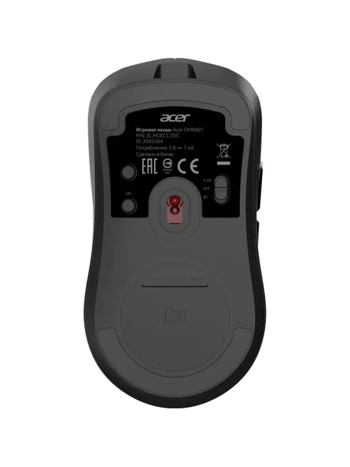 Мышь компьютерная Acer OMR401,черн,оптич,12000dpi,BT/Radio/USB,ZL.MCECC.05C