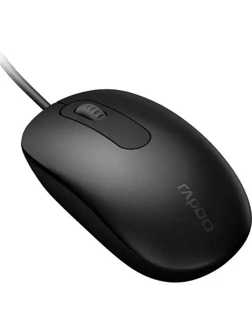 Мышь компьютерная RAPOO N200 проводная, черный