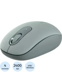 Мышь компьютерная UGREEN беспроводная MU105(90672) 2.4G цв:серовато-зеленый