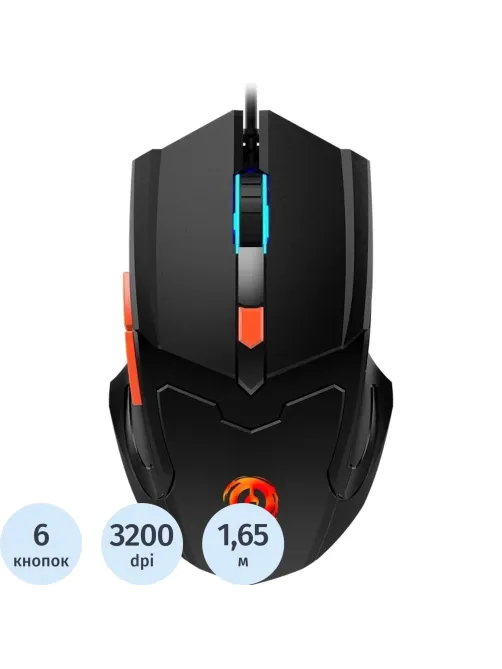 Мышь компьютерная CANYON пров. GM-2 черный (CND-SGM02RGB)