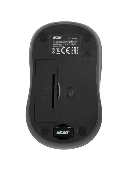 Мышь компьютерная Acer OMR136 красный  (1000dpi/WLS/USB/3кн (ZL.MCEEE.01J)