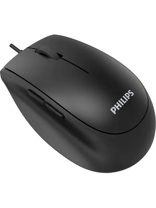 Мышь компьютерная Philips (SPK7327B/60)провод 5кн USB2.0 1600dpi бесш. черн