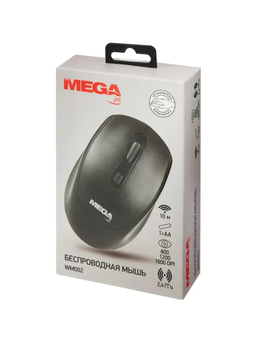 Мышь компьютерная ProMega jet WM002 USB WLS RT/1 АА/dpi 1600/3 кн/черный