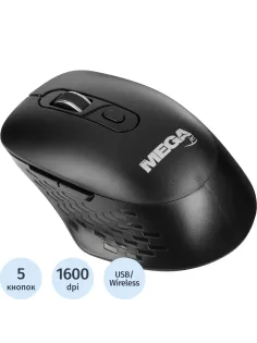 Мышь компьютерная ProMega jet WM001 USB WLS RT/2 ААА/dpi 1600/3 кн/черный
