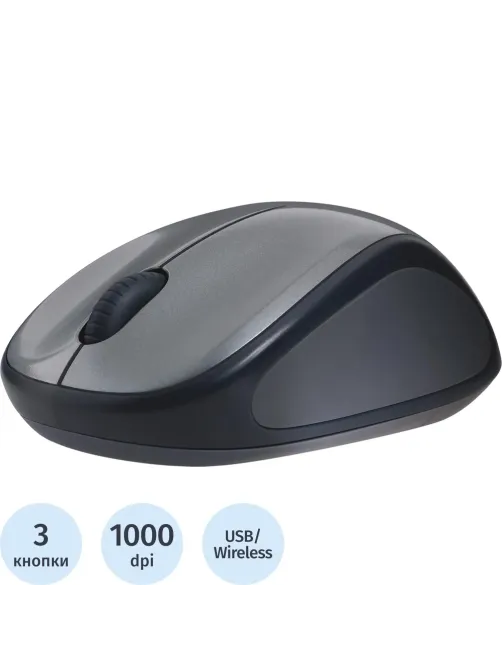 Мышь компьютерная Logitech Wireless (910-002692) M235, Grey, CN