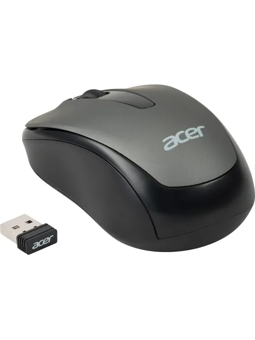 Мышь компьютерная Acer OMR134 серый оптичес. 1000dpi/2but беспровод. USB