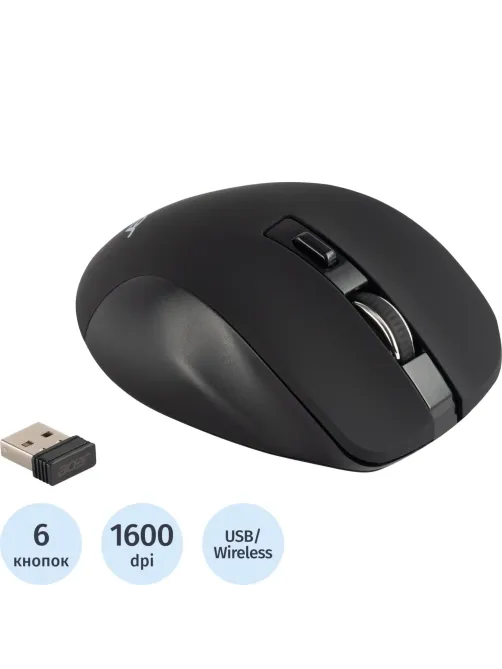 Мышь компьютерная Acer OMR140 black (1600dpi) wireless USB(ZL.MCEEE.00G)