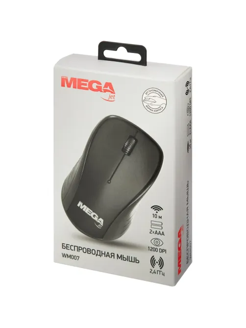 Мышь компьютерная ProMega jet WM007 USB WLS RT/2 ААА/dpi 1200/3 кн/черный