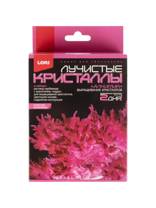 Набор для опытов Лучистые кристаллы Малиновый кристалл, Лк-008