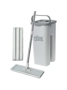 Набор для уборки швабра плокая с ведром для отжима Compact 2, Home Queen