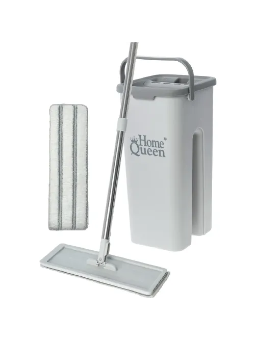 Набор для уборки швабра плокая с ведром для отжима Compact 2, Home Queen