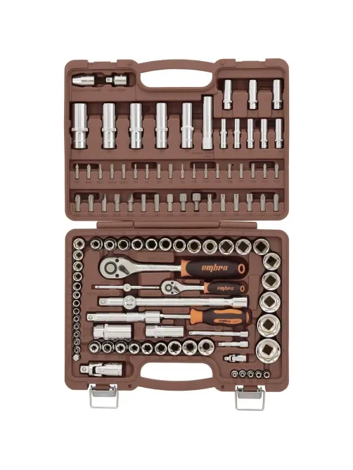 Набор инструмента 1/4, 3/8, и 1/2DR, 108 предметов Ombra OMT108S