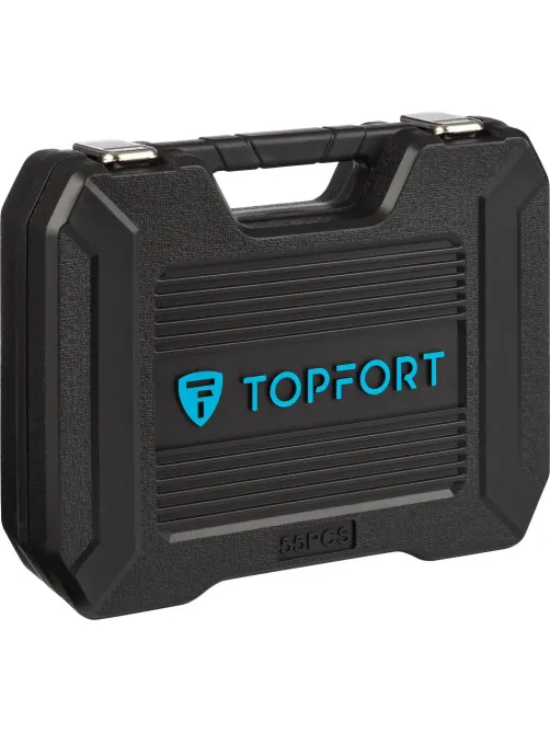 Набор инструмента TOPFORT 55 предметов 1/4 и 1/2