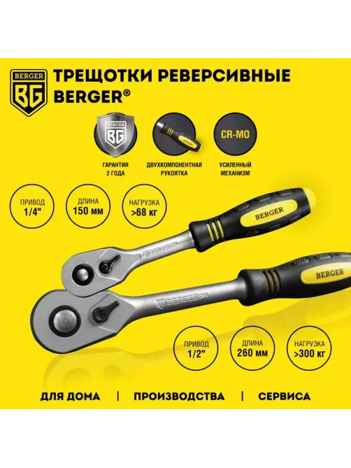 Набор инструмента 151 предмет BERGER BG151-1214
