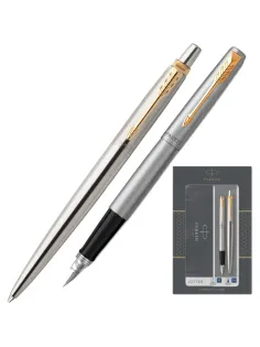 Набор пишущих принадл. PARKER Jotter Stainless Steel GT шар.руч+перо2093257