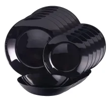 Набор посуды  ZELIE BLACK 18 предметов 6 персон