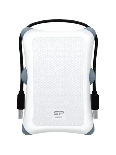 Портативный HDD Silicon Power Armor A30 1 TB USB 3.2, белый, резина