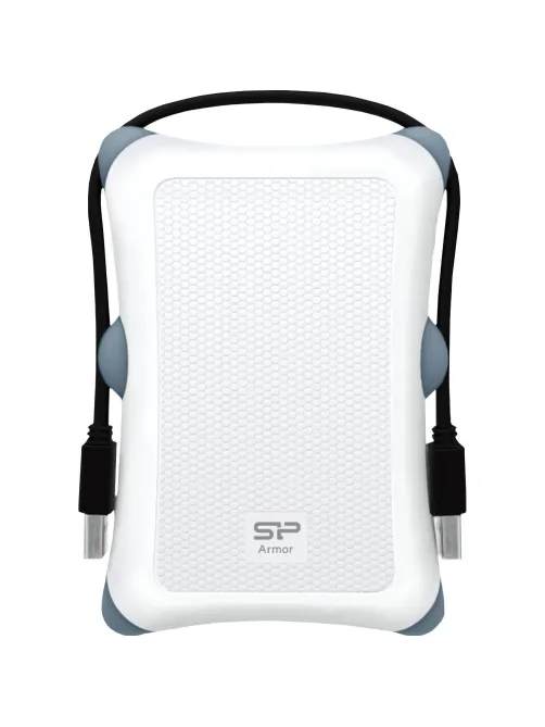 Портативный HDD Silicon Power Armor A30 1 TB USB 3.2, белый, резина