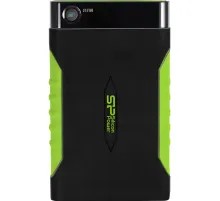 Портативный HDD Silicon Power Armor A15 2Tb/2.5/Черн/Зел(SP020TbPHDA15S3K)