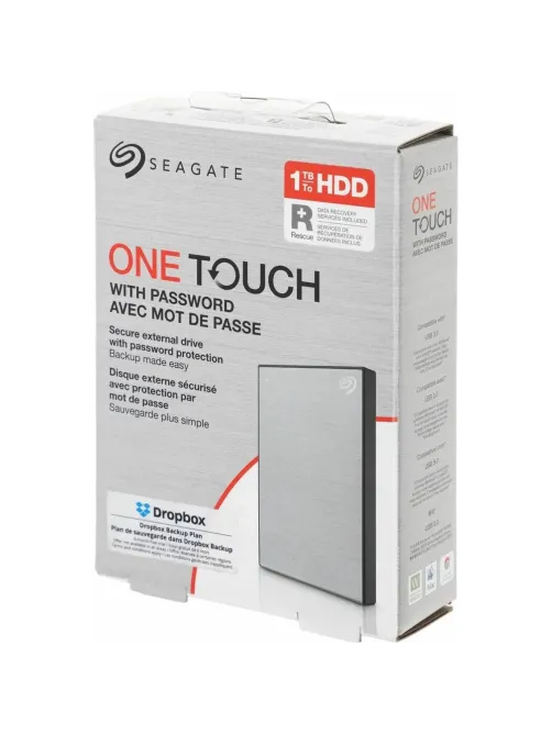 Портативный HDD Seagate 1TB STKY1000401 OneTouch2.5 USB3.0 TypeA Silver