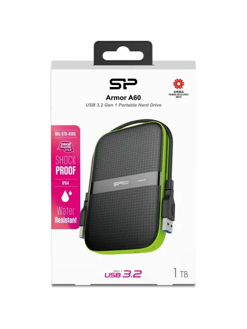 Портативный HDD Silicon Power Armor A60 1 TB USB 3.2, черный, пластик