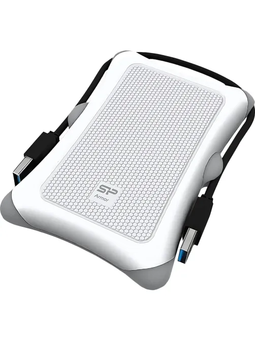 Портативный HDD Silicon Power Armor A30 1 TB USB 3.2, белый, резина
