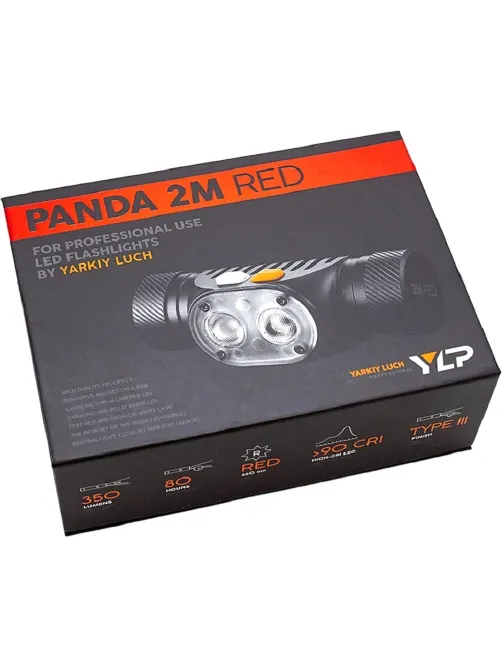 Фонарь налобный ЯРКИЙ ЛУЧ YLP PANDA 2M-RED налобный (без аккум.)