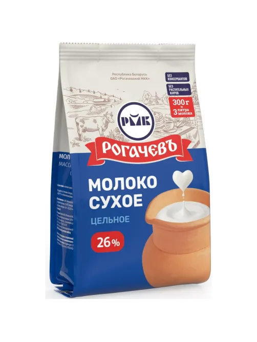 Сухое молоко Рогачевъ цельное 26% 300г