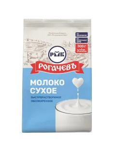 Сухое молоко Рогачевъ обезжиренное 0% 300г
