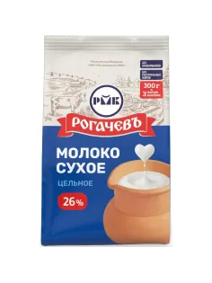 Сухое молоко Рогачевъ цельное 26% 300г