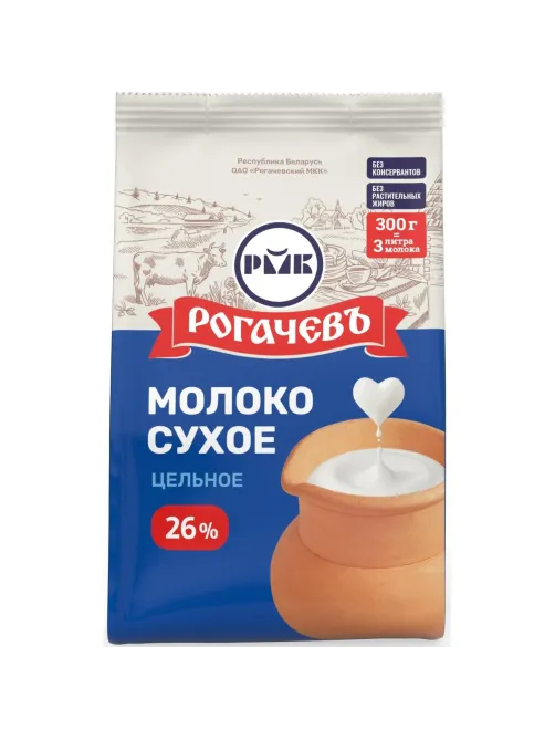 Сухое молоко Рогачевъ цельное 26% 300г
