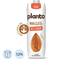Напиток растительный Planto миндальный без сахара 1,2% 1л