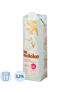 Напиток растительный Nemoloko Классич овсян с кальц и витам В2 3,2% 1л 0922