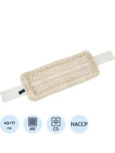 Насадка МОП Luscan Дуэт 40x11см хлопок/микроф тафтинг карм/ухо