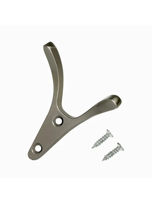 Вешалка настенная УЗК_Крючок двухрожковый StahlBuro 206SN(16164)мат.никель