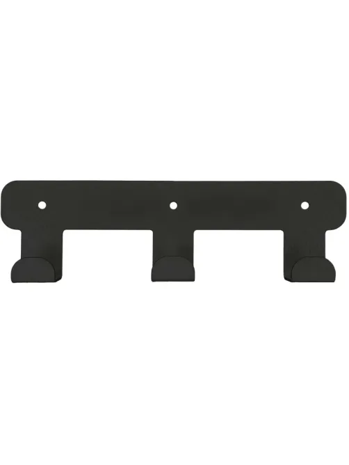 Вешалка настенная РЭ_H1031B, прямой гиб,3 крючка,черный (611040)