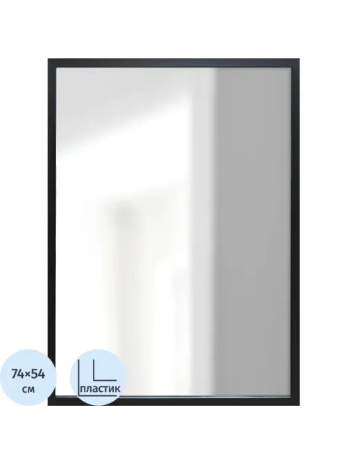 Зеркало МИР_в раме ПЛС 540х30х740 / 500х700 (365007730) черный