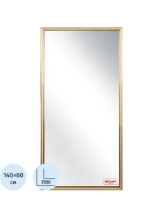 Зеркало МГЛ_настенное Комус Мебель 120К (600x1400) багет ПВХ бежев.косичка