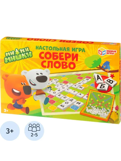 Настольная игра Собери слово. Ми-ми-мишки Умные игры, 4690590193860
