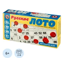 Настольная игра Лото русское с пласт. Бочонками, 52154